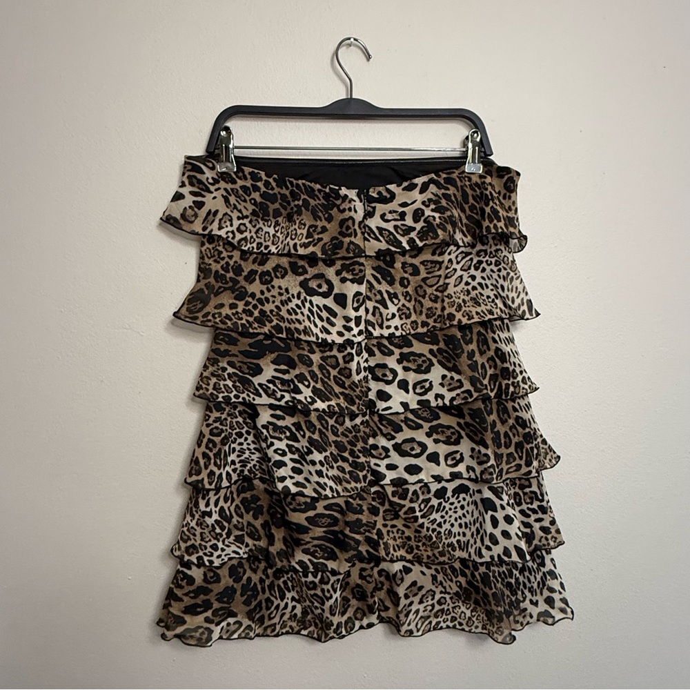 Leopard Ruffle Strapless Dress - Picture 4 of 4